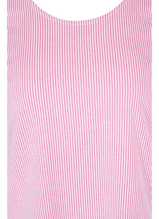Striped blouse with 3/4 sleeves, Magenta Stripe, Packshot image number 2