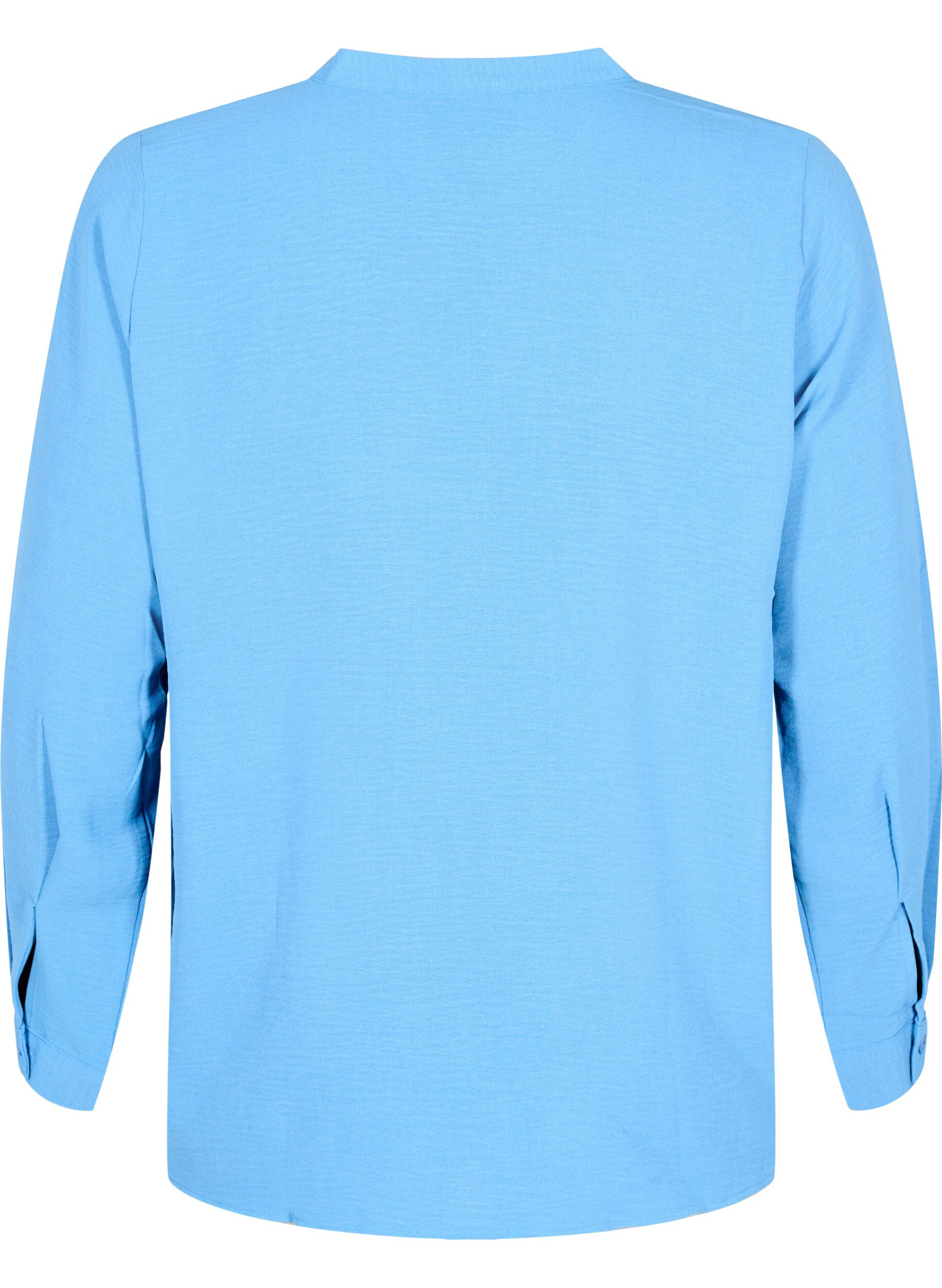 Zizzifashion Long-sleeved shirt blouse with V-neck, Riverside, Packshot image number 1