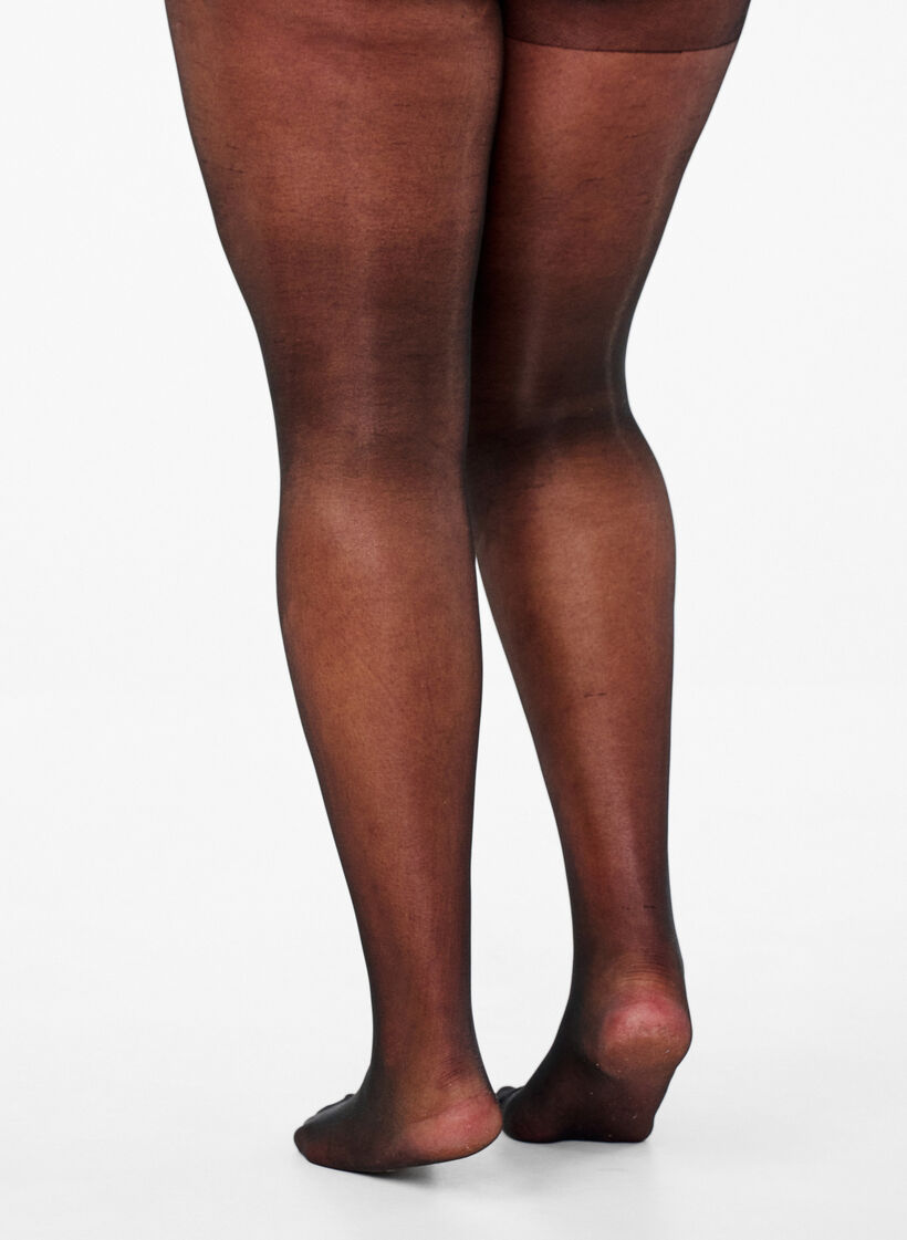 Run-resistant 30 denier tights, Black, Model image number 1