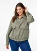 Bomber jacket with collar and pockets, Green, Model image number 0
