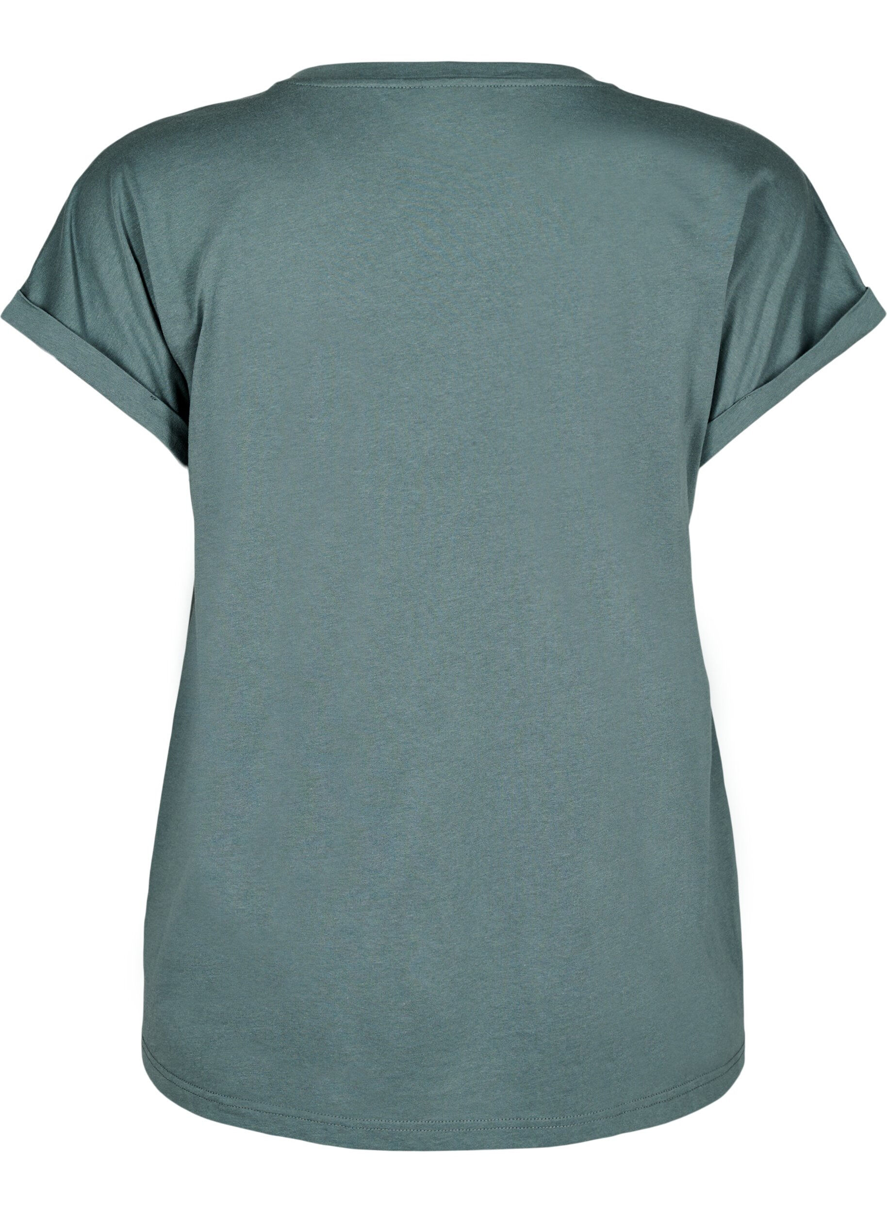 ZizzifashionShort sleeve cotton blend T-shirt, Green, Packshot image number 1