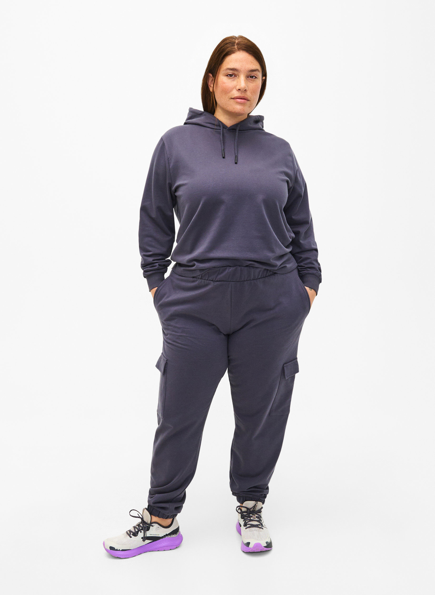 Zizzifashion Sweatpants with cargo pockets, Ombre Blue, Model image number 2