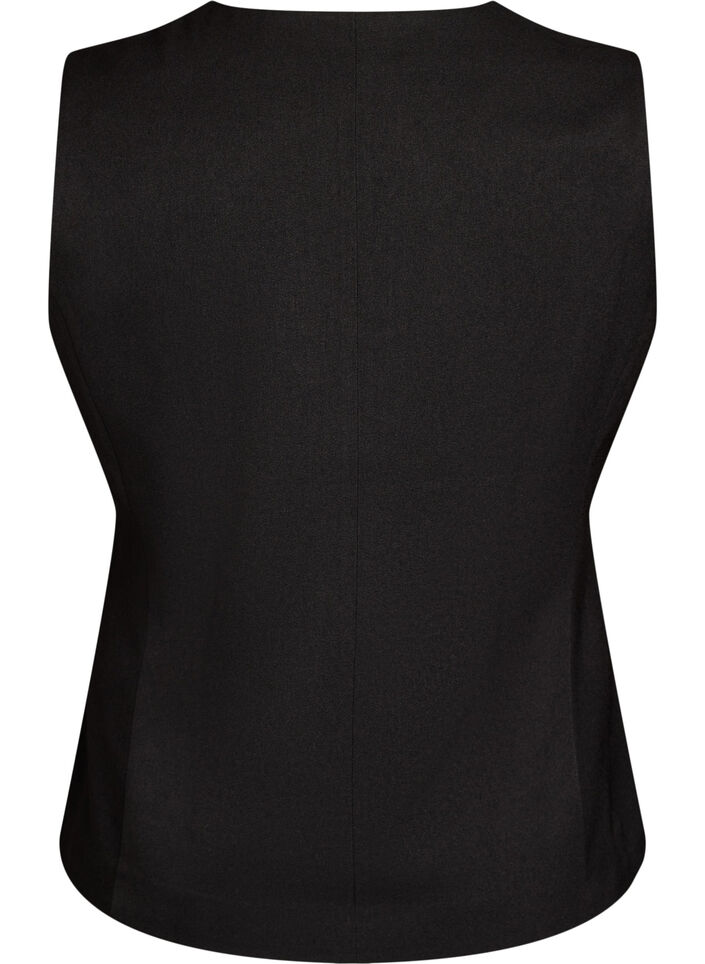 Waistcoat with button closure, Black, Packshot image number 1