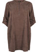Velvet dress with a zip detail, Chocolate Martini, Packshot image number 0