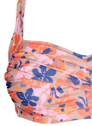 Printed bikini top, Retro Flower, Packshot image number 2