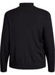 Knitted blouse with turtleneck and side buttons, Black, Packshot image number 1