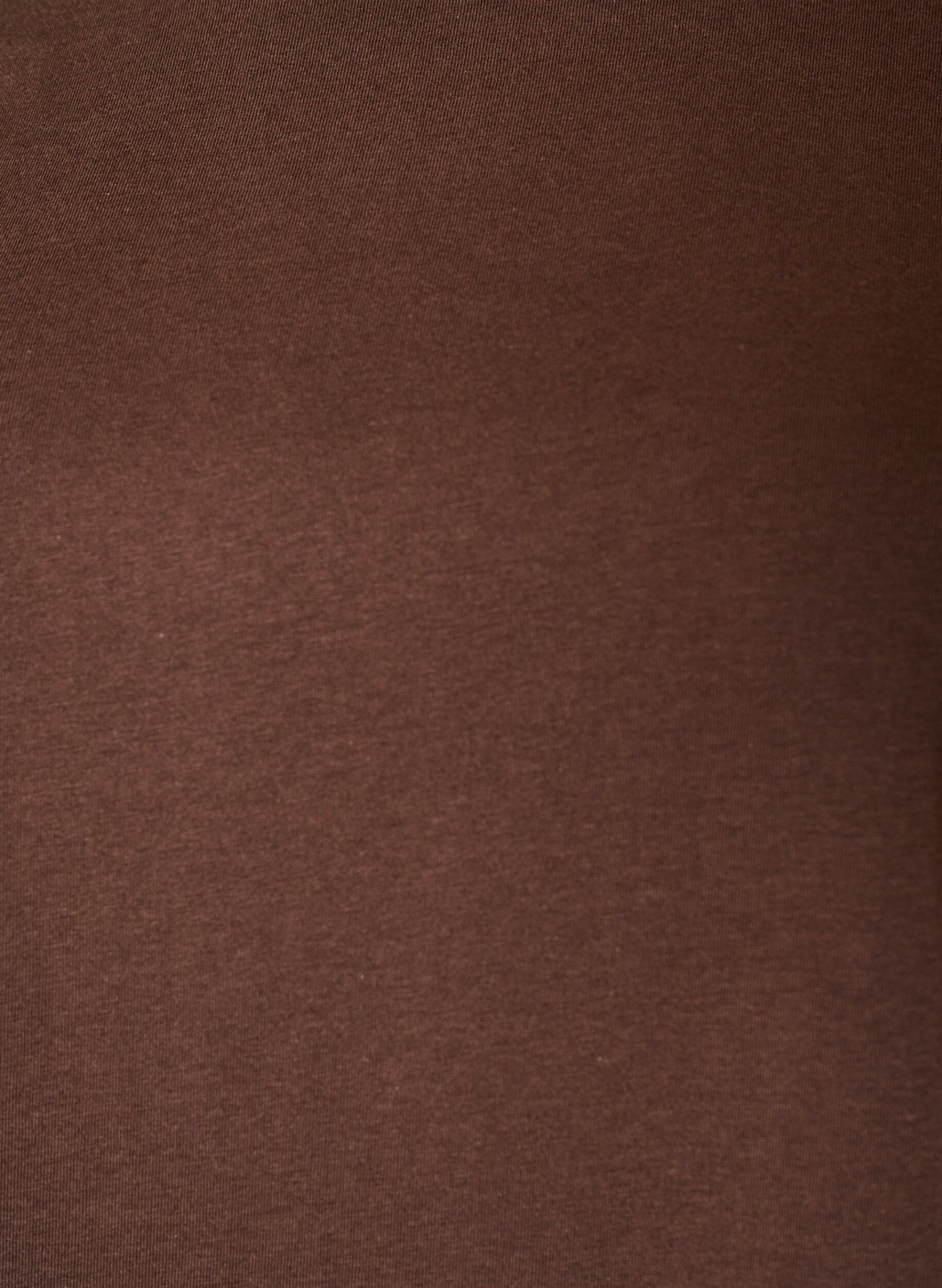 ZizzifashionT-shirt with asymmetric lace hem, Brown, Packshot image number 2