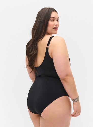 Lightly padded swimsuit, Black, Model image number 1