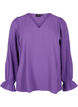 V-neck blouse with long sleeves, Pansy, Packshot image number 0