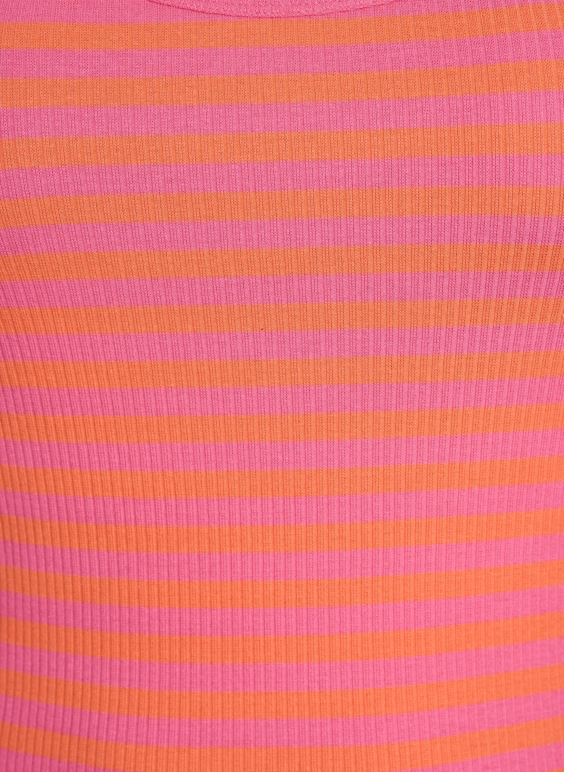 ZizzifashionStriped tank top with a rib structure, Coral, Packshot image number 2