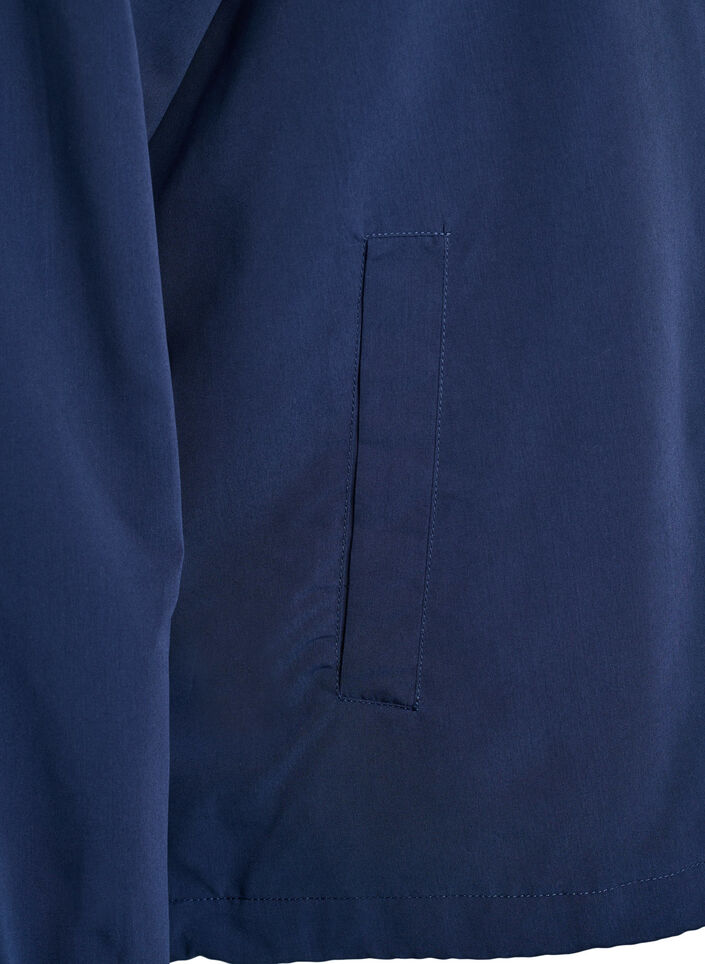 Lightweight jacket with a hood and zipper, Blue, Packshot image number 3