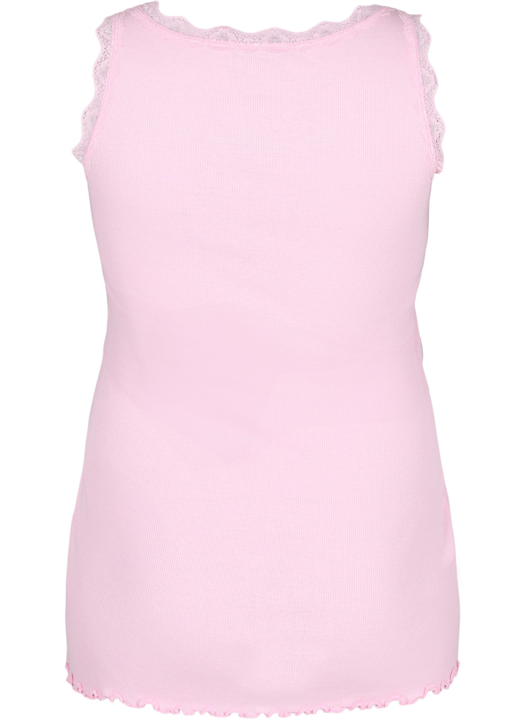 ZizzifashionTop with lace trim, Pink, Packshot image number 1