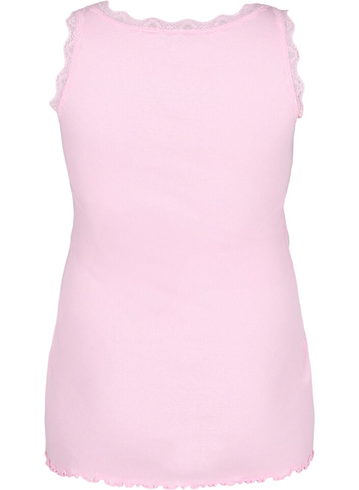 Top with lace trim, Pink, Packshot image number 1