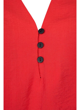 Long-sleeved top in viscose blend, Fiery Red, Packshot image number 2