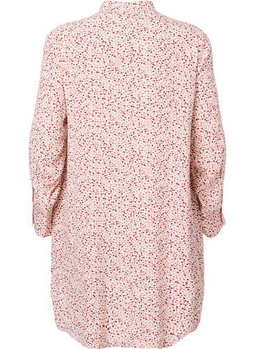 Dotted viscose dress with buttons, Rose Dot AOP, Packshot image number 1
