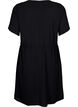 Short sleeve dress with tie waist, Black, Packshot image number 1