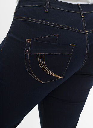 Regular fit Gemma jeans with a high waist, Blue denim, Model image number 4