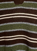 Knitted blouse with stripes and polo collar, Brown, Packshot image number 2