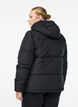 Short puffer jacket with a hood and two-way zipper, Black, Model image number 2