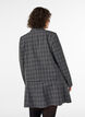 Short blazer with a checked pattern, Dark Grey, Model image number 2