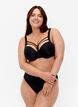 Moulded bra with string detail, Black, Model image number 2