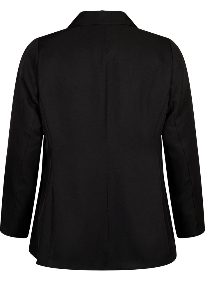 FLASH - Simple blazer with button, Black, Packshot image number 1