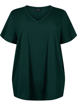 Short sleeve t-shirt with v-neckline, Pine Grove, Packshot image number 0