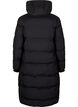 Long puffer winter coat with hood, Black, Packshot image number 1