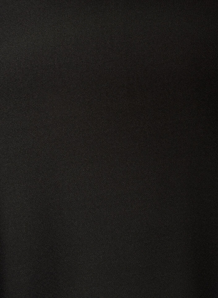 Short jersey dress with feather trim, Black, Packshot image number 2