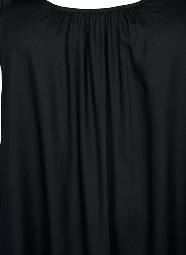 Sleeveless midi dress in viscose, Black, Packshot image number 2