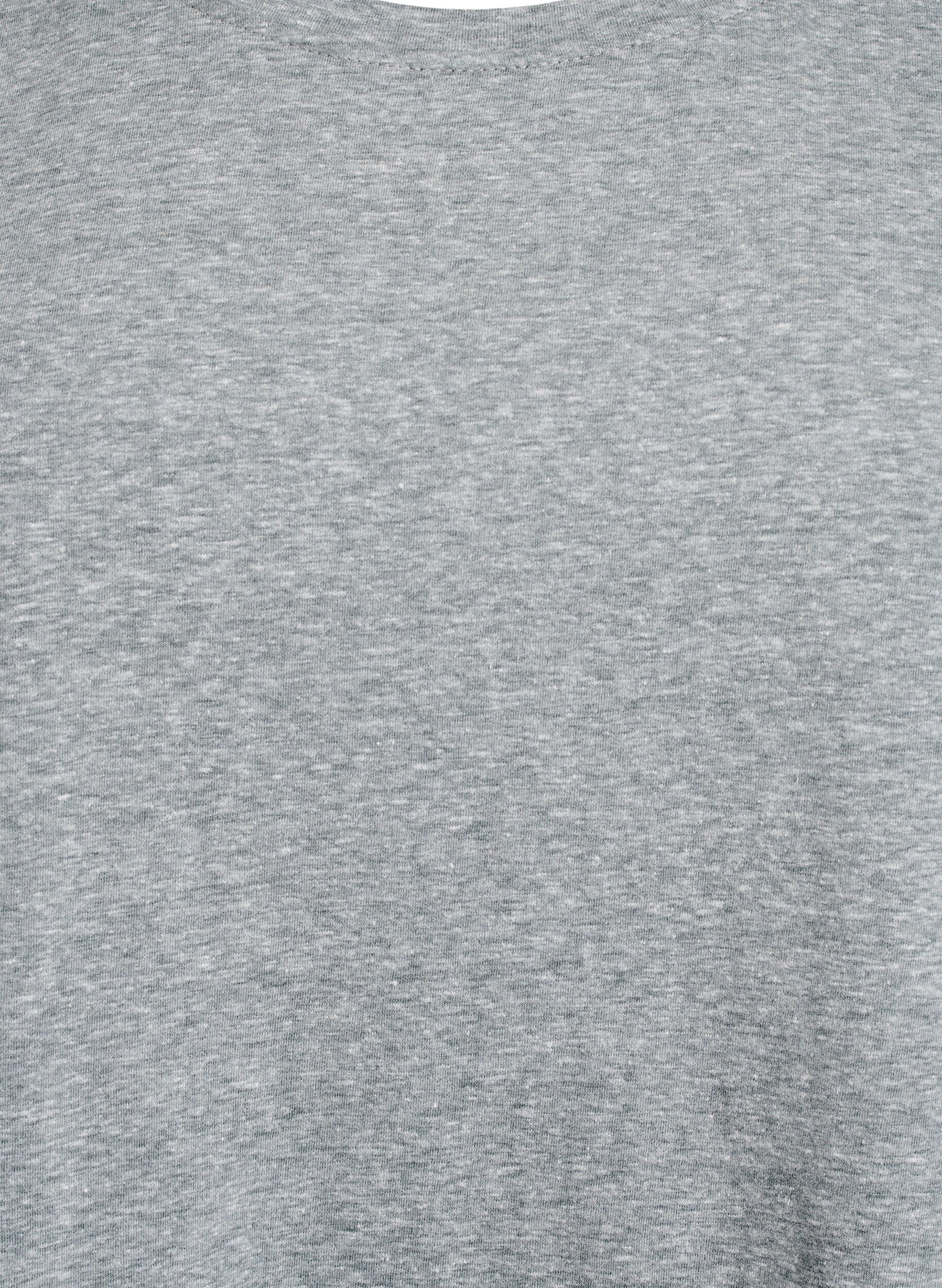 Zizzifashion Melange t-shirt with short sleeves, Green, Packshot image number 2