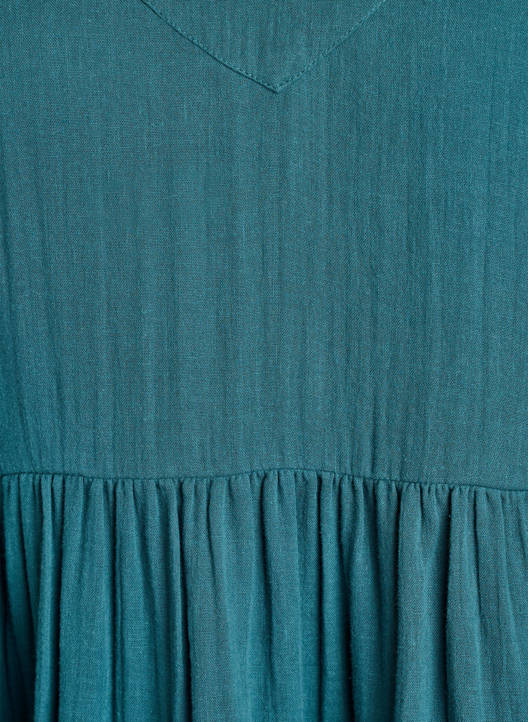 Zizzifashion Cotton beach dress with narrow straps, Green, Packshot image number 2