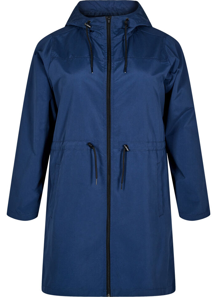 FLASH - Lightweight parka with a hood, Blue, Packshot image number 0