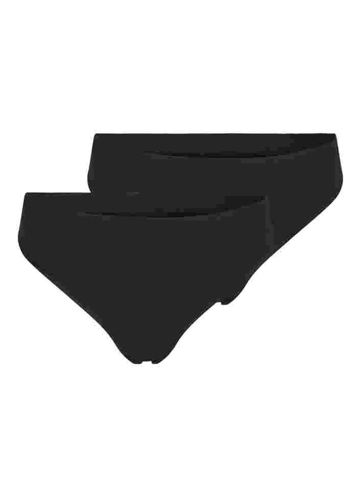 2-pack G-string with regular waist, Black, Packshot image number 0