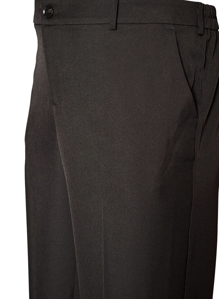 High-waisted tailored trousers with straight legs, Black, Packshot image number 2