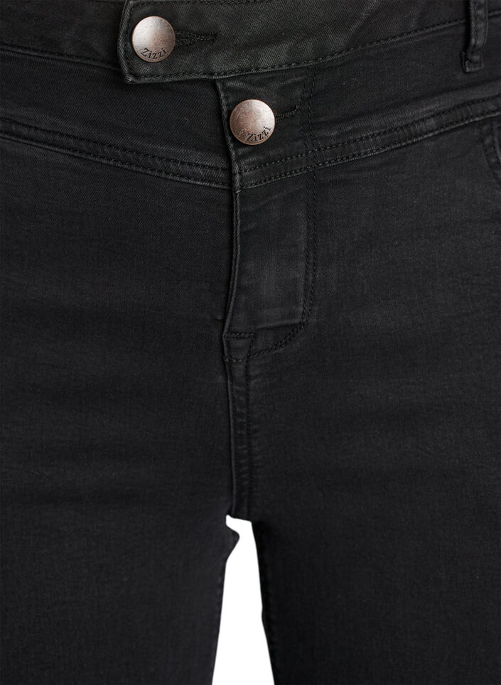 Regular fit Gemma jeans with high waist, Black, Packshot image number 2
