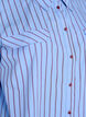 Striped cotton shirt with wide sleeves, Blue, Packshot image number 2