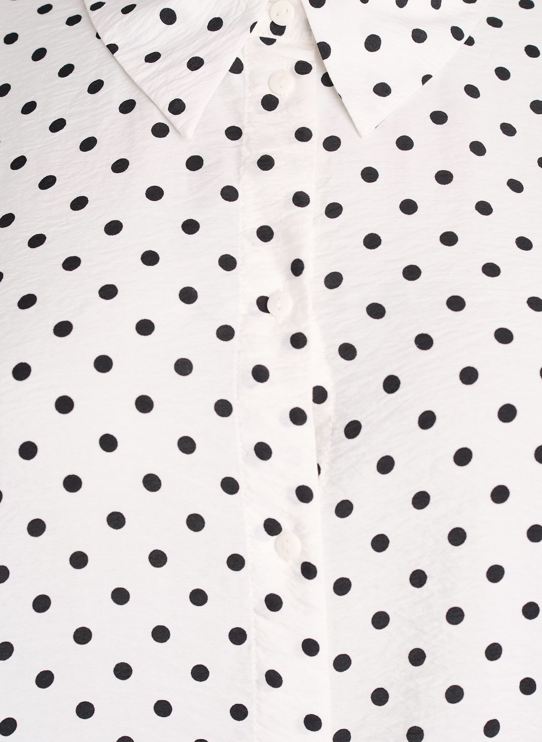 ZizzifashionShirt with dotted pattern and 3/4 sleeves, White, Packshot image number 2