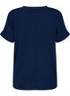 Short-sleeved v-neck blouse, Blue, Packshot image number 1