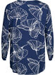 Floral print viscose shirt with long sleeves, Navy B./Big Fl.AOP, Packshot image number 1