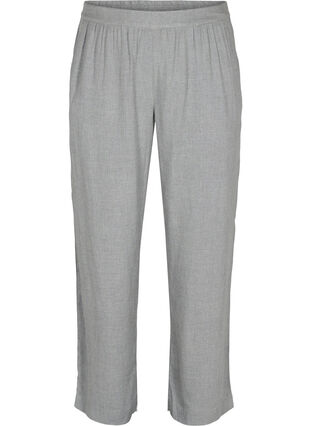 Classic trousers with pockets, Grey Melange, Packshot image number 0