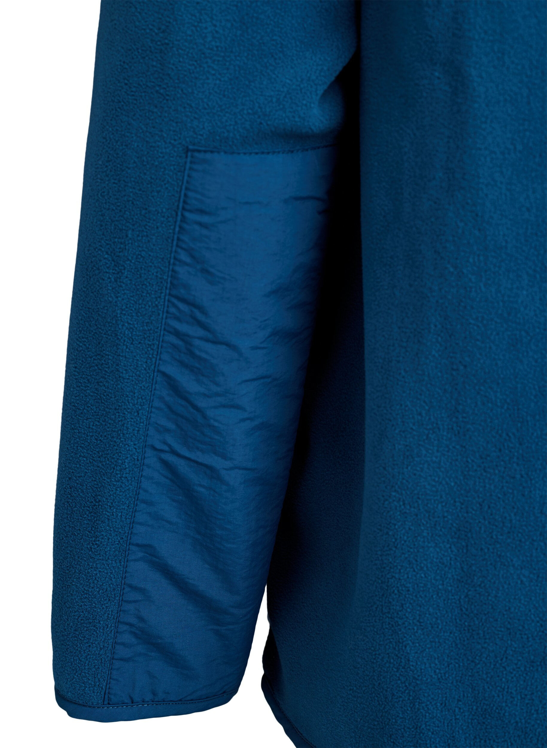 Zizzifashion Fleece jacket with high collar and pockets, Blue, Packshot image number 3