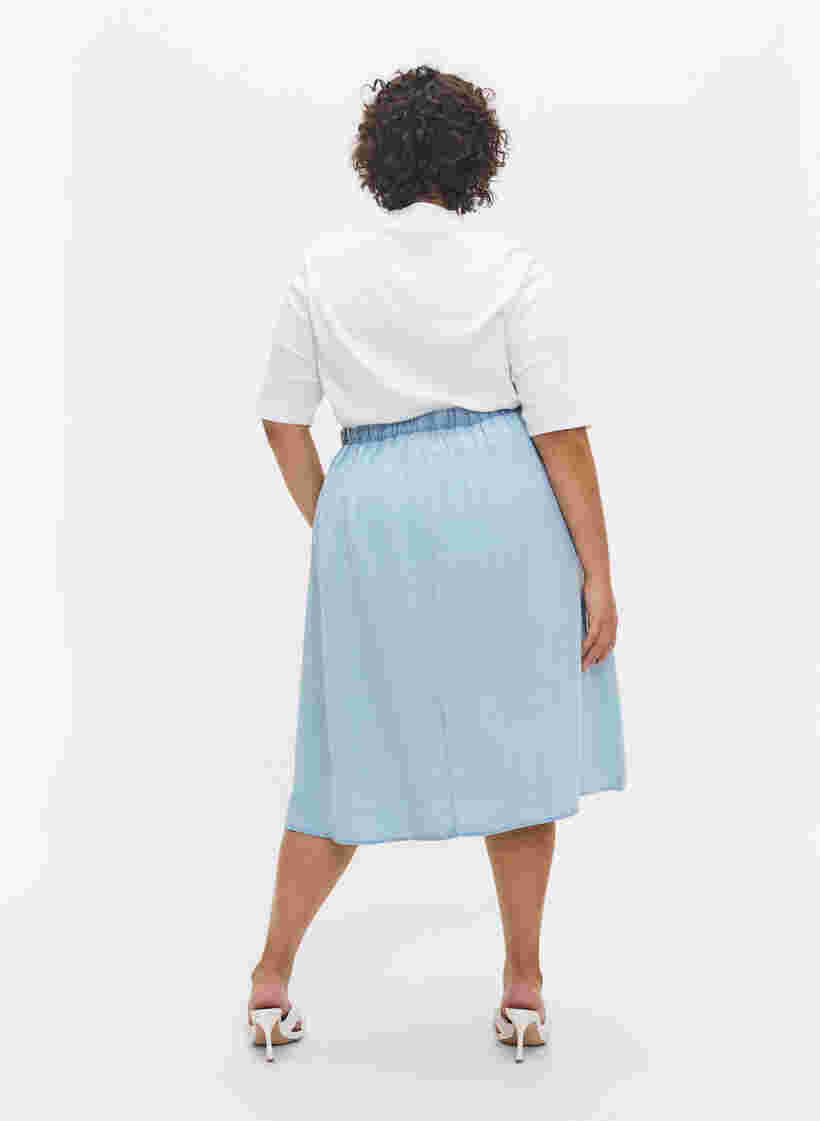 	 Loose skirt with buttons, Light blue denim, Model image number 1