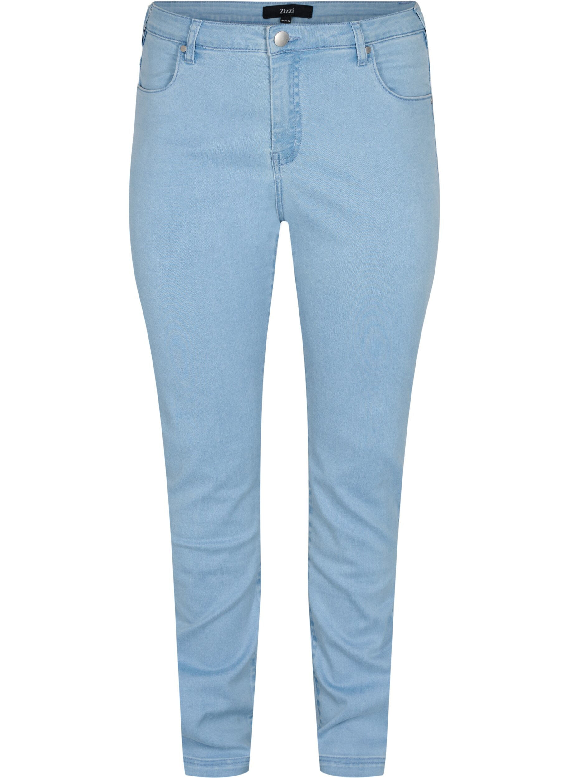 Zizzifashion Slim fit Emily jeans with normal waist, Light Blue, Packshot image number 0