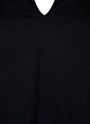 Long sleeve blouse with decorative details, Black, Packshot image number 2