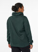 Sweatshirt with high collar and pockets, Green, Model image number 2