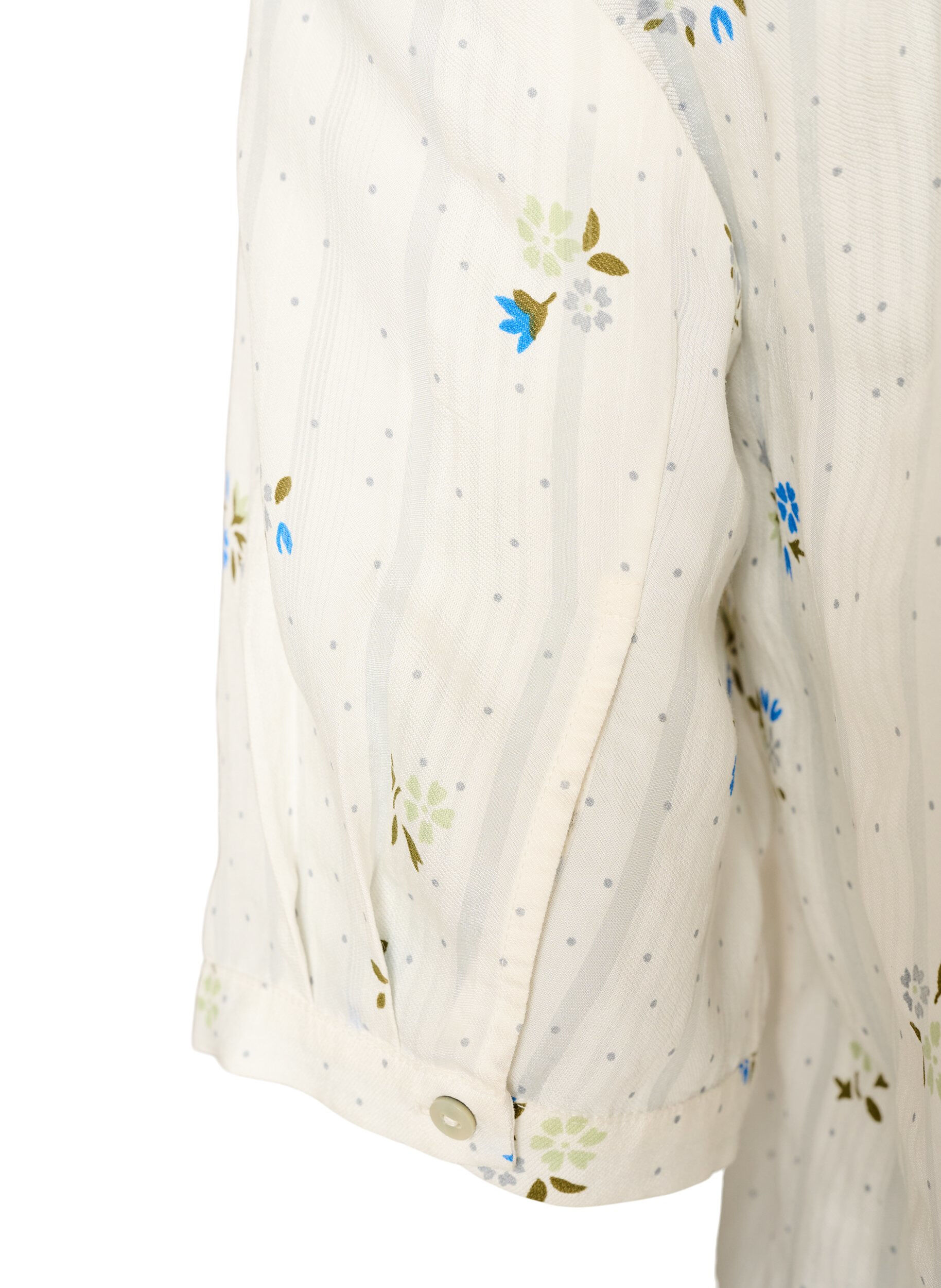 ZizzifashionBlouse with print and 1/2 sleeves, Vanilla, Packshot image number 3