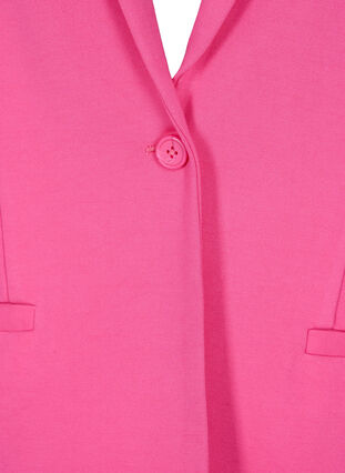 Simple blazer with button, Shocking Pink, Packshot image number 2