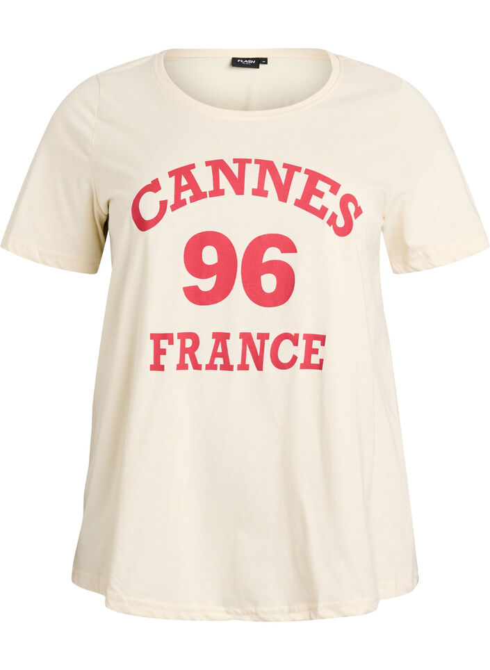 T-shirt with motif, Vanilla, Packshot image number 0