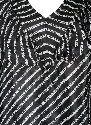 Striped tunic with frills, Black/White Stripes, Packshot image number 2